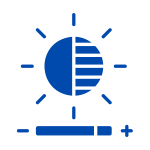 Color contrast slider with sun