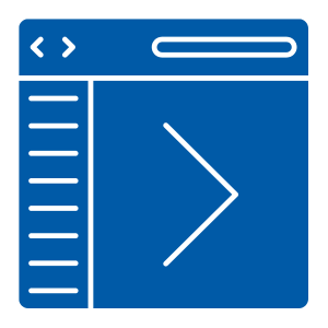 Icon representing a consistent website page layout