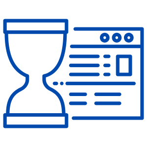 Large timer in front of a website