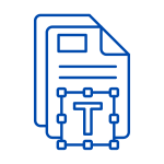 A text box with the letter T going in a document